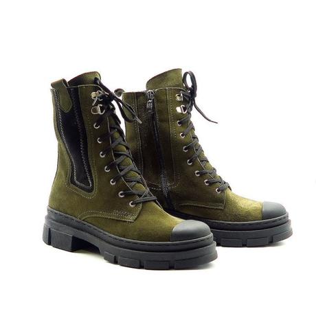 Dámske olivové zimné čižmy simen 22500534 z,b, 36