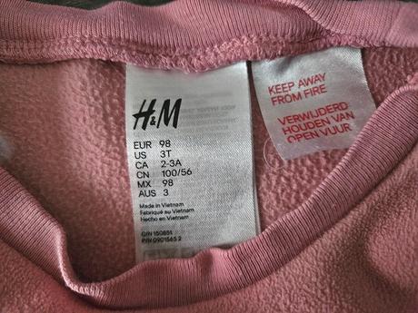 Pyžamko so srdiečkami h&m 98, h&m,98