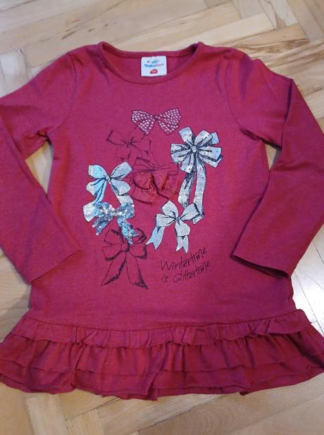 Tričko s volánikom, veľ. 122, topolino,122