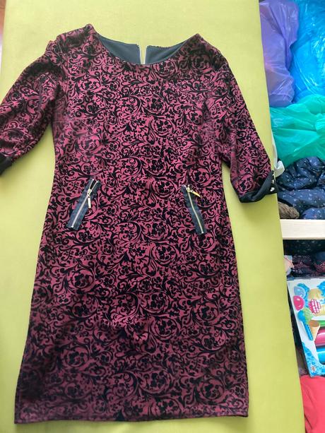 Pekne spoločenské saty bordove, xl