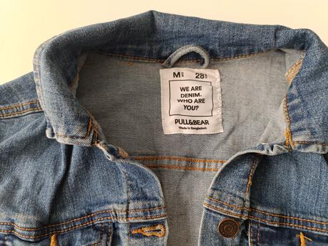 Dámska riflova bunda, pull&bear,m