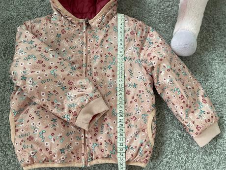 C&a bunda prechodná obojstranná 92 kvietky, c&a,92