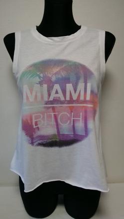 Dámsky biely top s motívom, fb sister, s