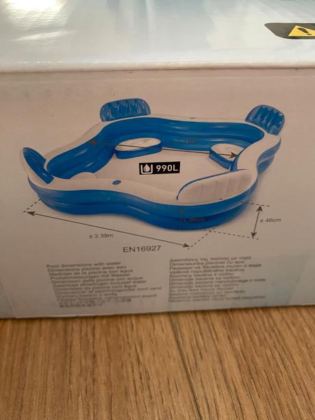 Inter nafukovací rodinný bazén - sedací, 