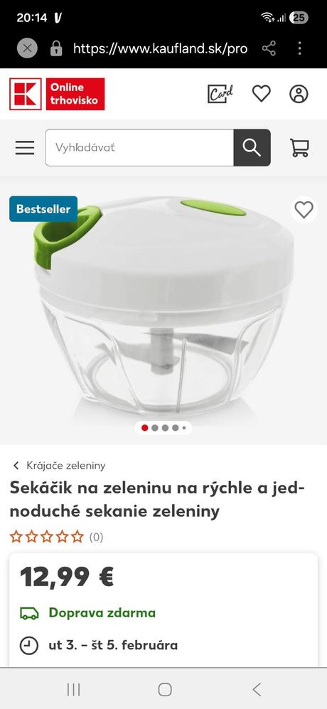 Sekacik na zeleninu a cibulu značky orion je top,