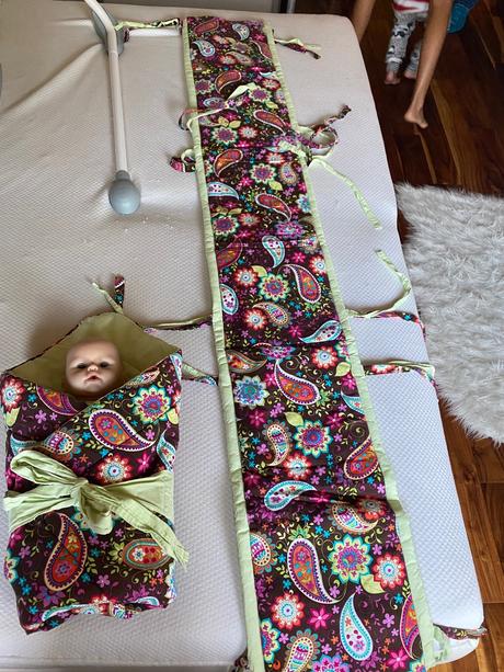 Mantinel do postieľky +zavinovačka, šírka (cm): 30,dĺžka (cm): 180