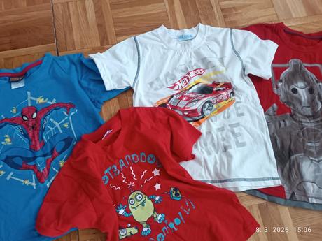 Tričká 4 kusy, 128