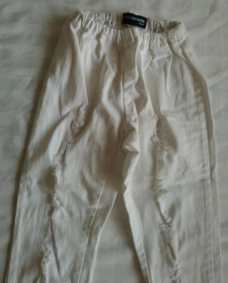 Biele elastické nohavice na leto, outfitters, xxs, xs