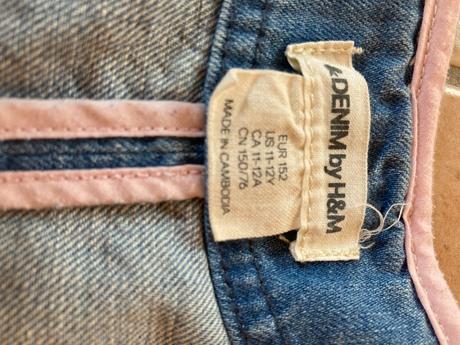 Dievčenská rifľová vesta, h&m,152