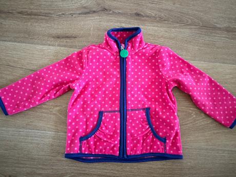 Bodkovana flisova mikina 74/80, tchibo,74