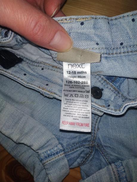 Riflové kraťasy + tričko, next,92