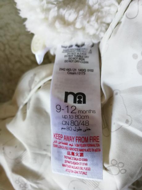 Teply overal na zimu, mothercare,74