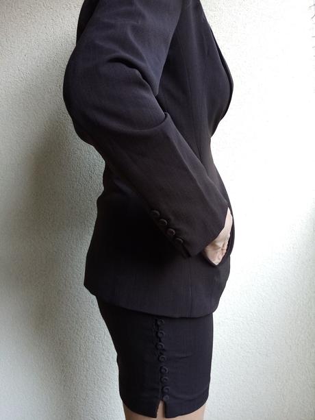 Tmavohnedý dámsky kostým značky mango, mango,36