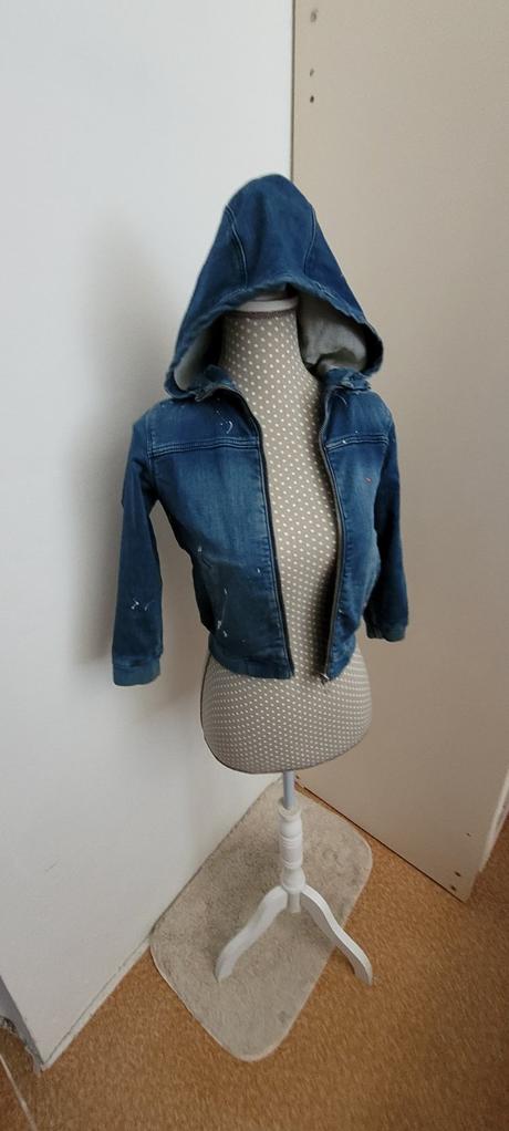 Ručne maľovaná bunda s kapucňou, h&m,122