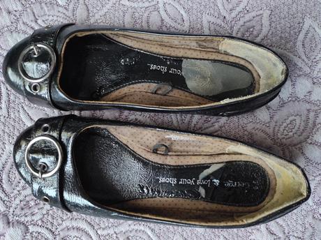 Čierne lakované baleríny zn. george, veľ. 40, george,40