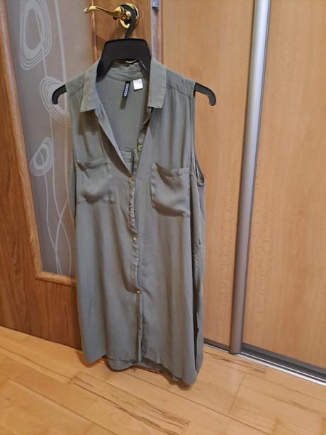 Khaki košelova vesta h&m, h&m,s