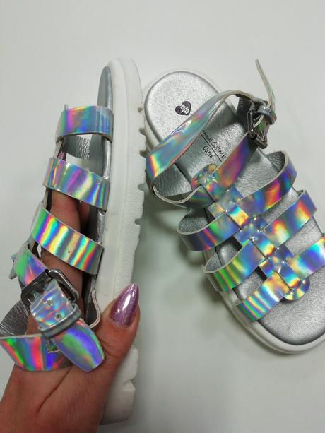 Metalické letné sandálky, george,32