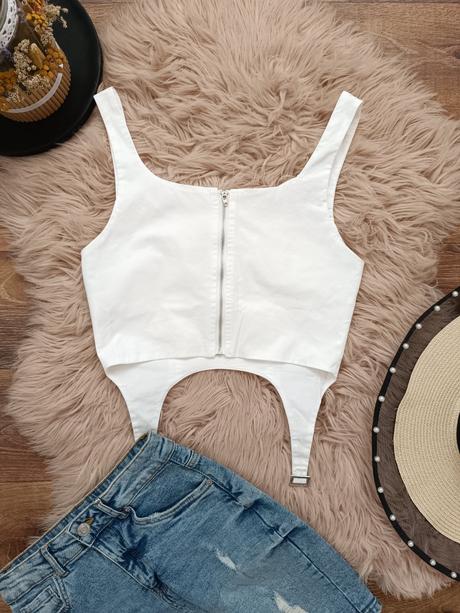 Biely sexi top, 36