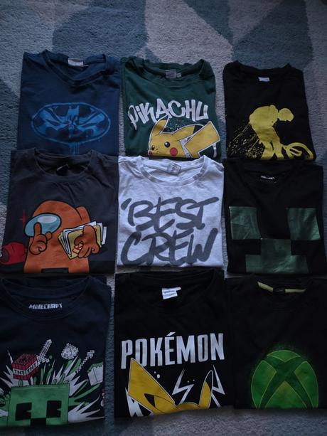 Tričká minecraft, pokémon 146/152, dopodopo,146