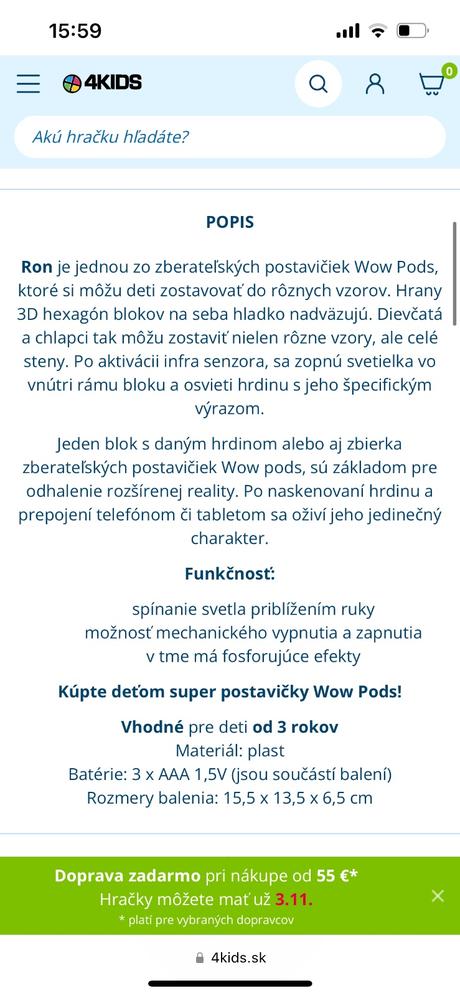 Harry potter wow pods postavičky,