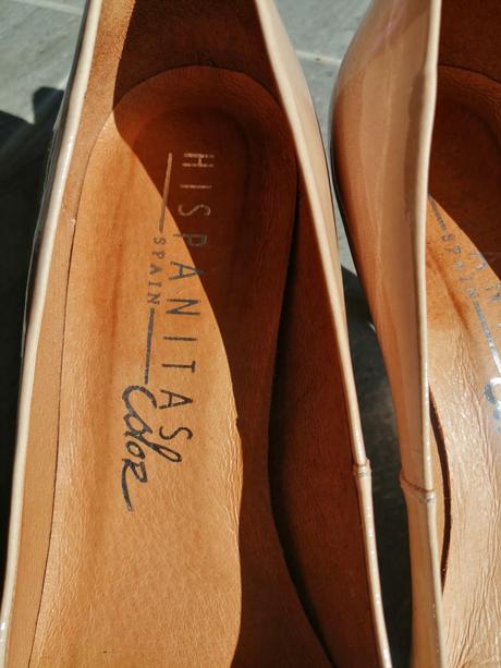 Kožené luxus béžové lakovky hispanitas,v39,vd25cm, 39