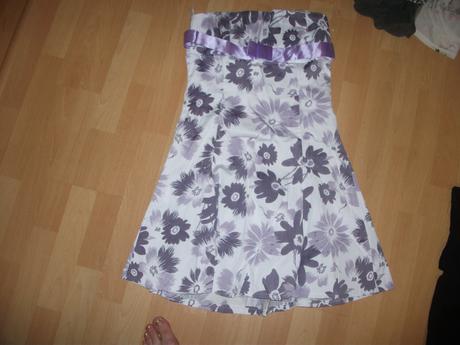 Bielo fialove saty letne, m