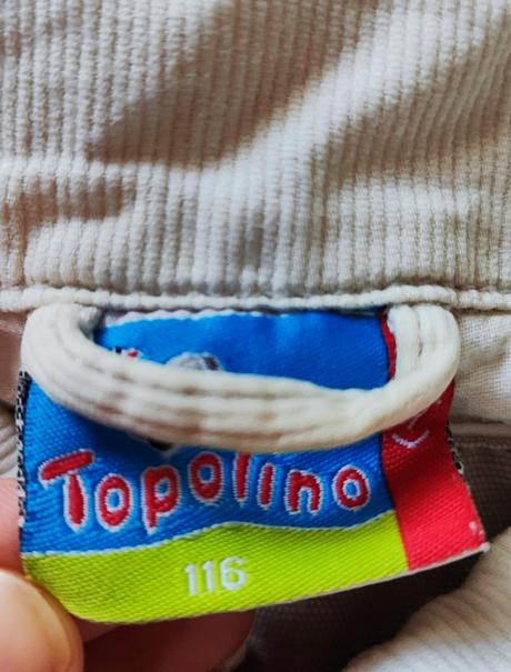 Tenká menčestrová bundička, topolino,116