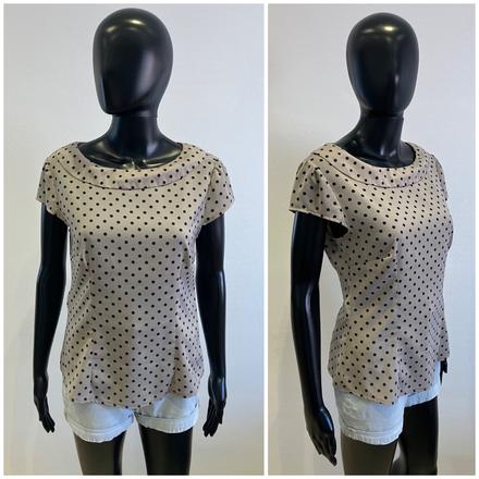 Dámska blúzka s golierom bodkovaná h&m (38), h&m,m