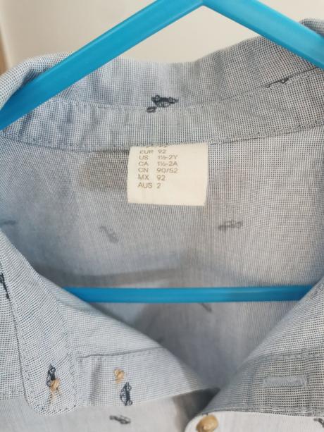 Košeľa s dopravnými prostriedkami, h&m,92