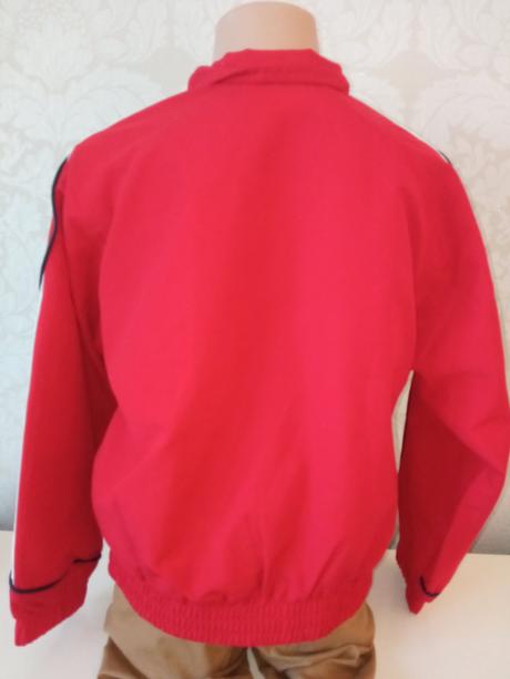 Červená šušťáková vetrovka adidas veľk.128, adidas,128