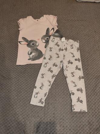 Legíny + tričko zdarma, h&m,86