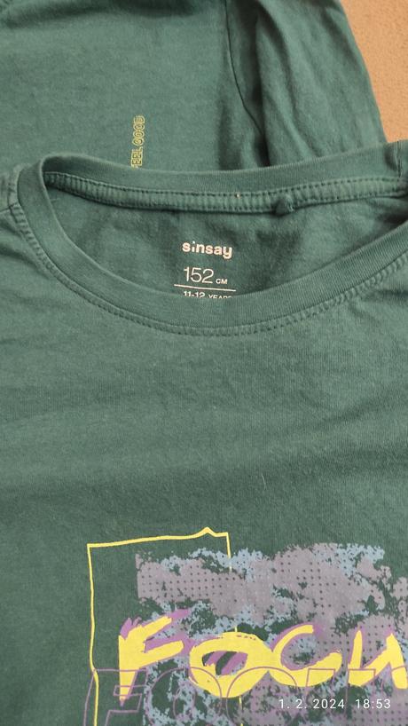Tričká dlhé rukavy, sinsay,152