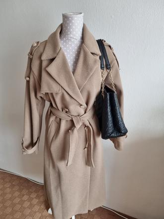 Bledohnedý zimný kabát 40 + kabelka grátis, 40