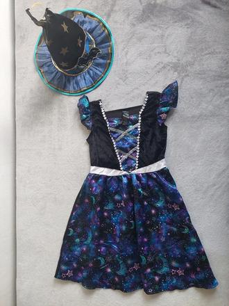 Čarodejnica karnevalový komplet kostým veľ.140,