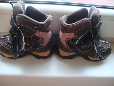 Hnedo-ružové nepremokavé zimné topánočky, dei-tex,21