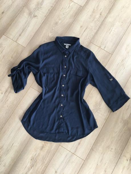 Tmavomodrá blúzku, h&m,44