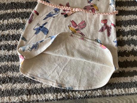 Vtáčikové mikinové šaty 122/128, h&m,122