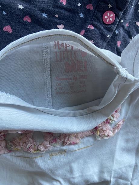 Komplet tričko+nohavice+mikina+pančuchy, h&m,98