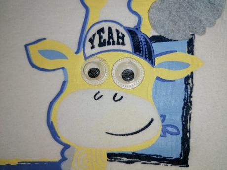 Tričko bavlnené - žirafa má pohyblivé oči, tchibo,86