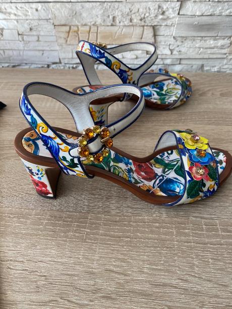 Originál dolce&gabbana majolica sandálky vel.39, dolce&gabbana,39