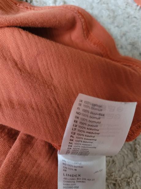 Tričko tehlovej farby lindex, lindex,128