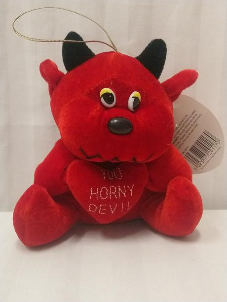 Valentínsky darček pre dospelých, plyšový čertík, 