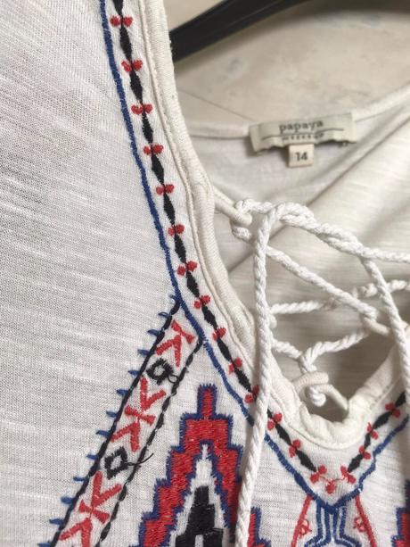 Etno tričko, papaya,xl