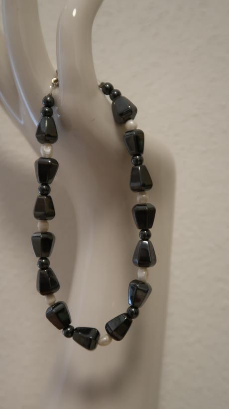 Sada náramok+náhrdelník minerál hematit, 