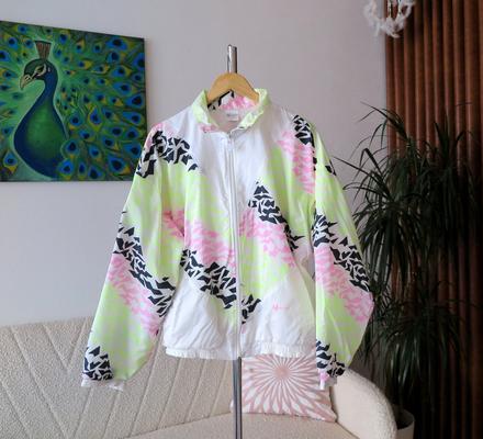 Vintage 80s/90s neon windbreaker overzize unisex, l