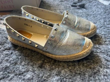 Strieborné espadrilky jenny fairy, 38