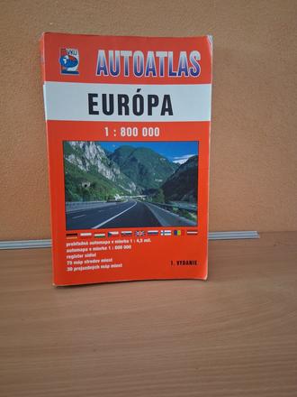 Autoatlas európy veľký kniha a4 atlas mapa,