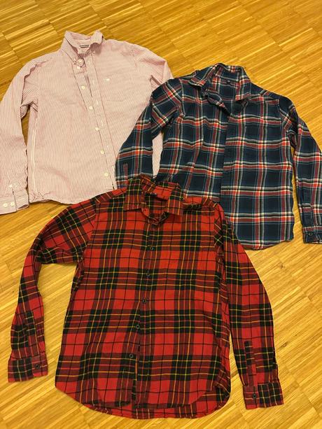 3ks chlapčenské flanelové košele, h&m,146