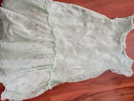 Šaty čipkované mentolová, lindex,104