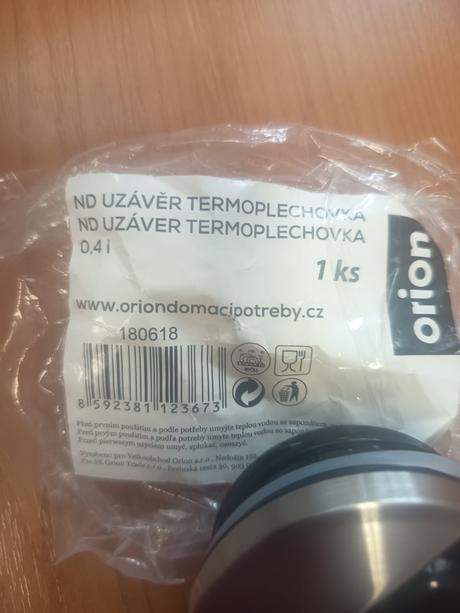 Uzáver na termo plechovku 400 ml orion, 